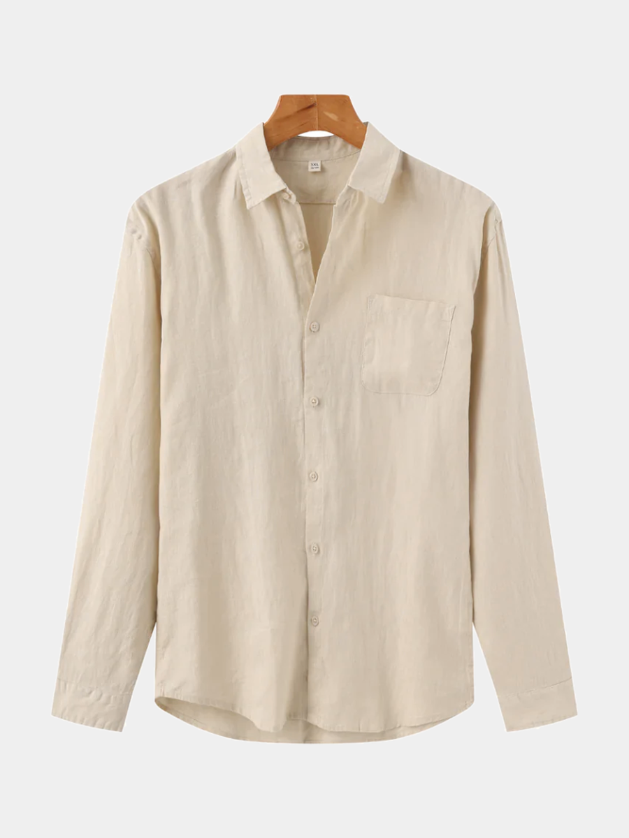 Men's Long Sleeve Comfort Shirt in Classic Blue