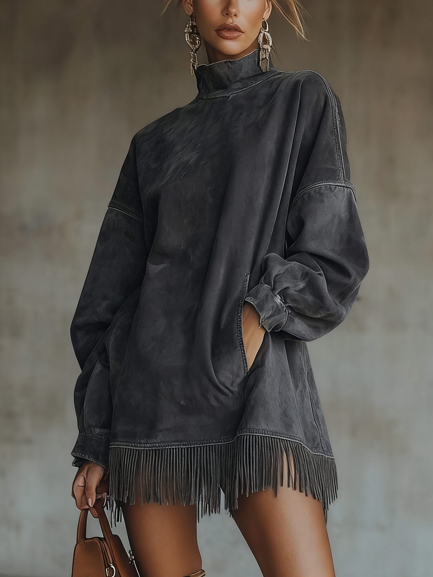 Lucia Cashmere Turtleneck Dress