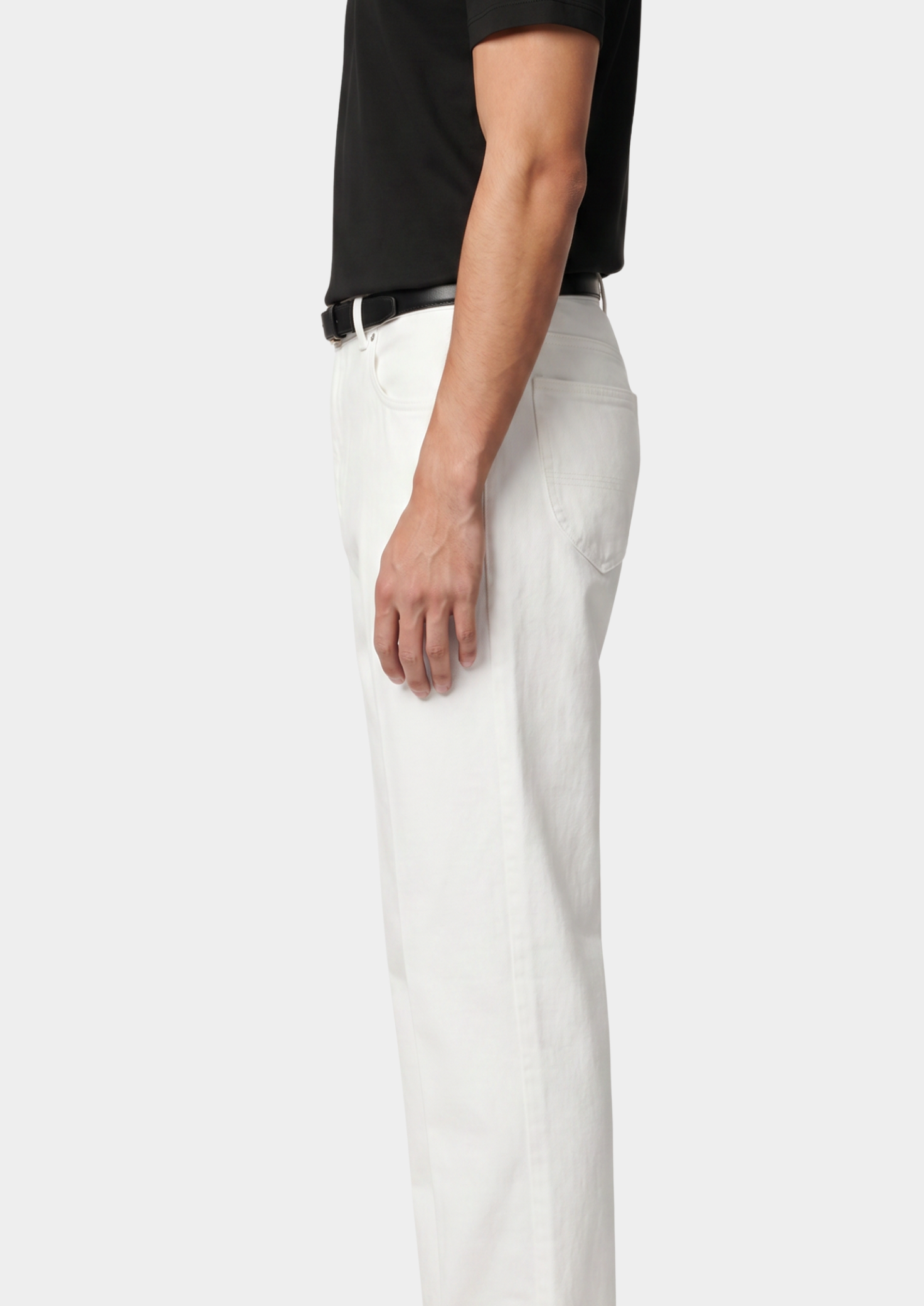 Timeless White Straight-Leg Denim Trousers