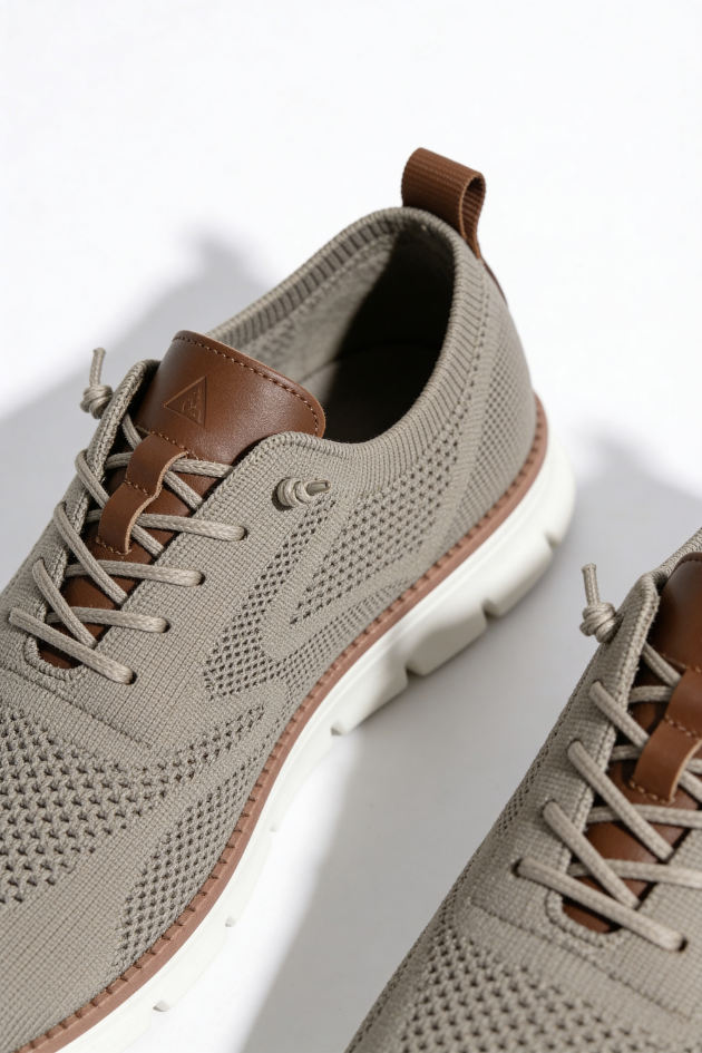 Elio Sandstone Knit Sneakers