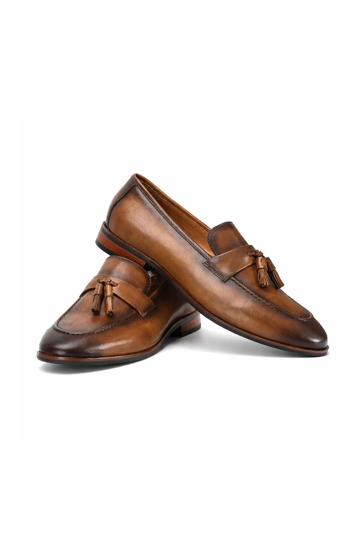 Brown Top-Grain Tassel Loafer