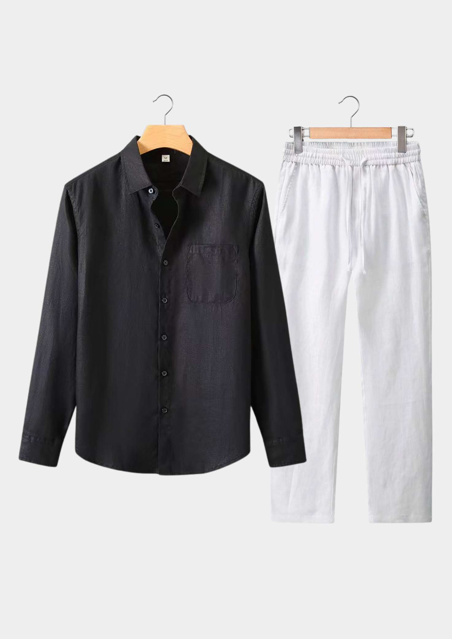 Dolcevita Long Sleeve Summer Ensemble - Noir/Blanc