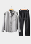 DOLCEVITA Long Sleeve Summer Ensemble - Gray/Black