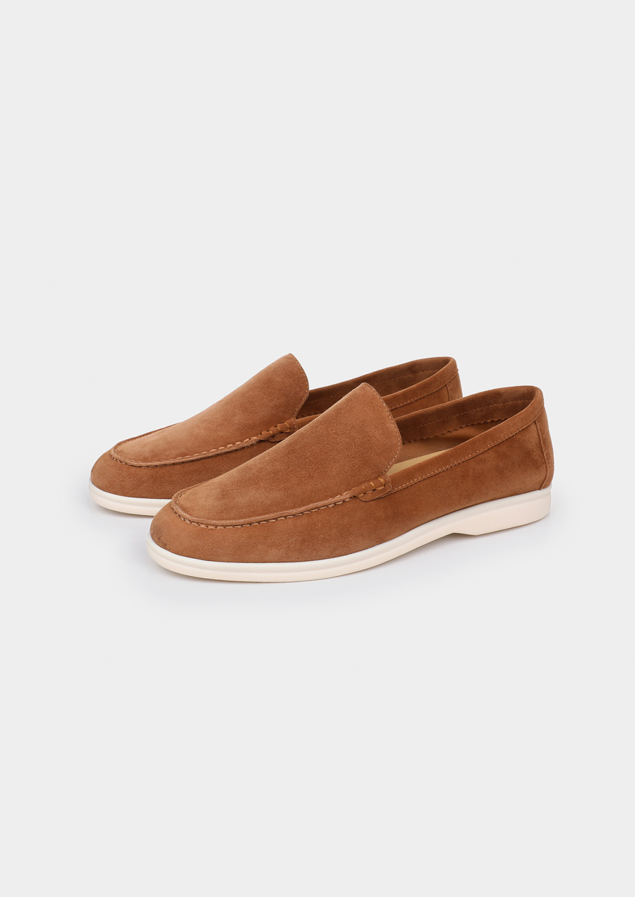 Caramel Marina Loafers in Suede