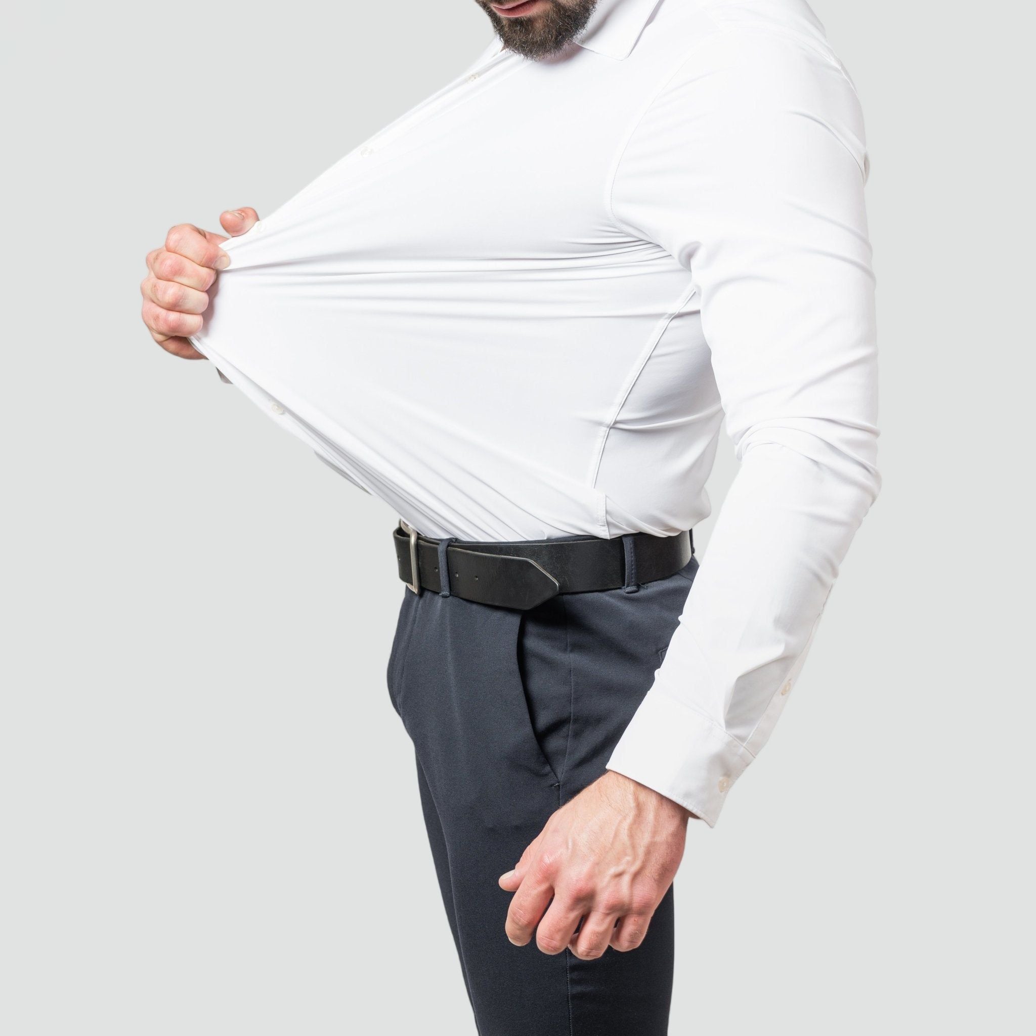 Men's White Shirt - Exceptional Stretch & Wrinkle-Free