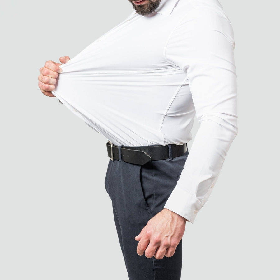 Men's White Shirt - Exceptional Stretch & Wrinkle-Free