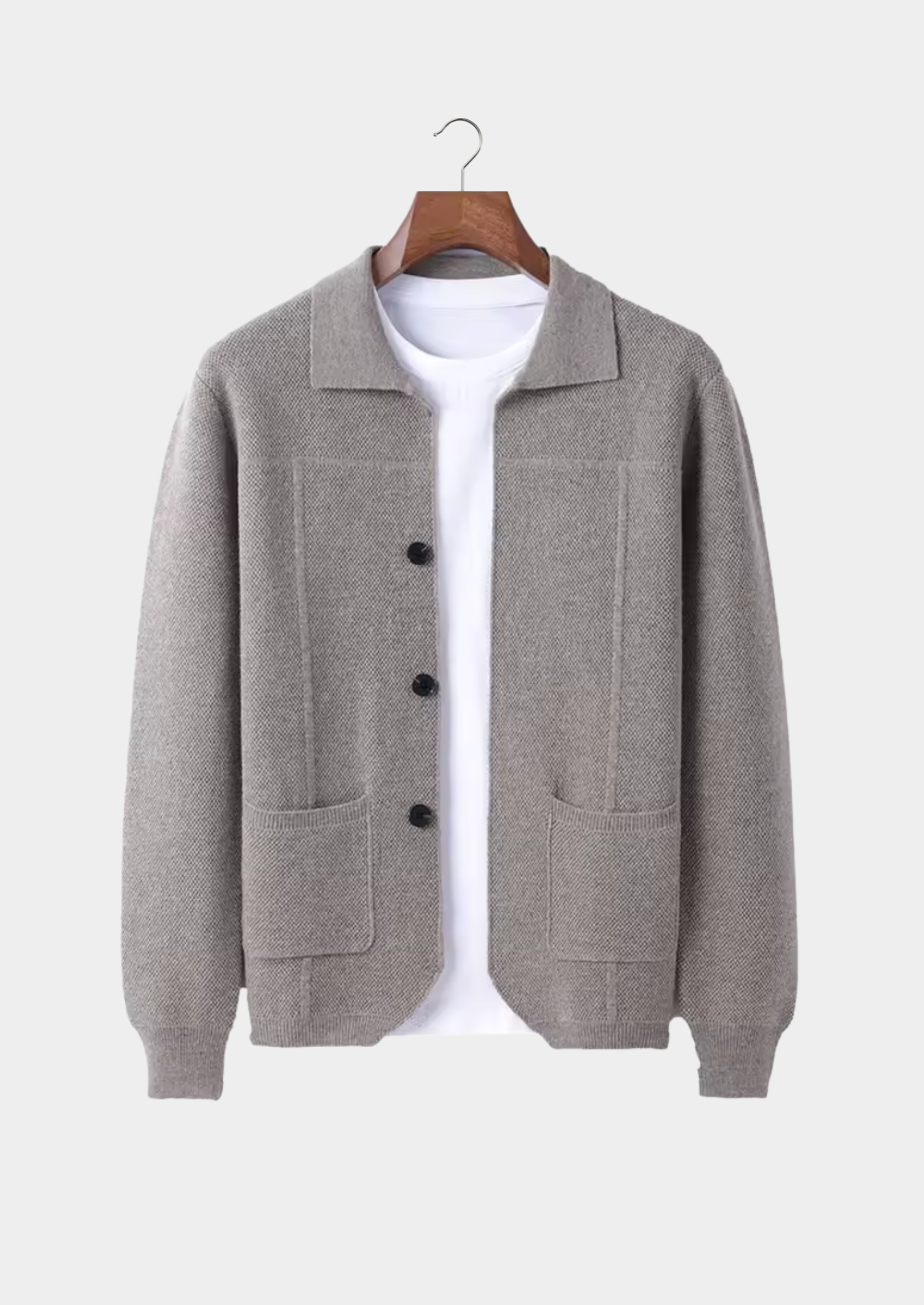 Extra-Fine Merino Wool Buttoned Overshirt