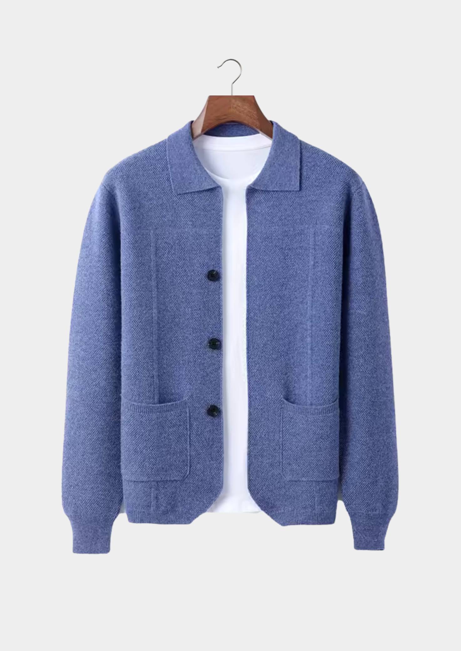 Extra-Fine Merino Wool Buttoned Overshirt