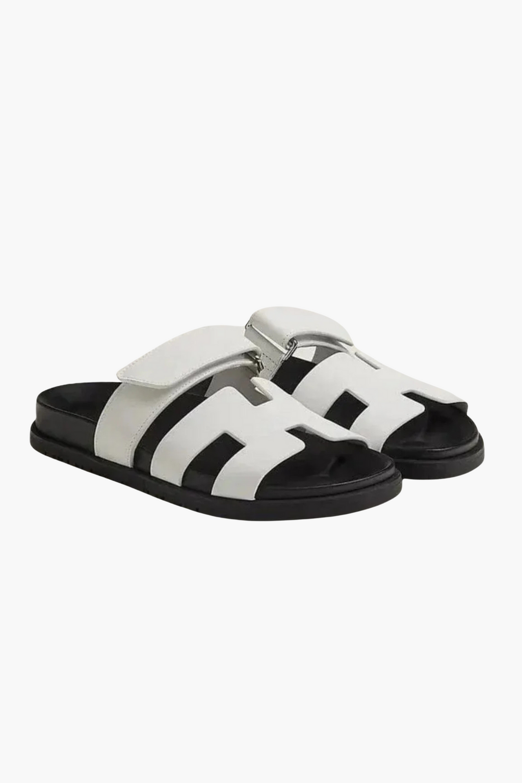 White H-Cut Sandals by Carl