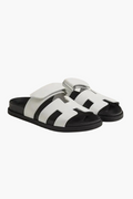 White H-Cut Sandals by Carl