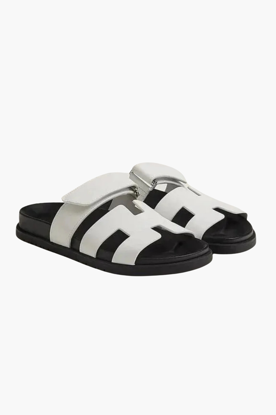 White H-Cut Sandals by Carl