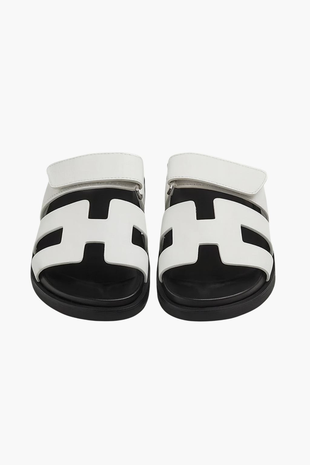 White H-Cut Sandals by Carl