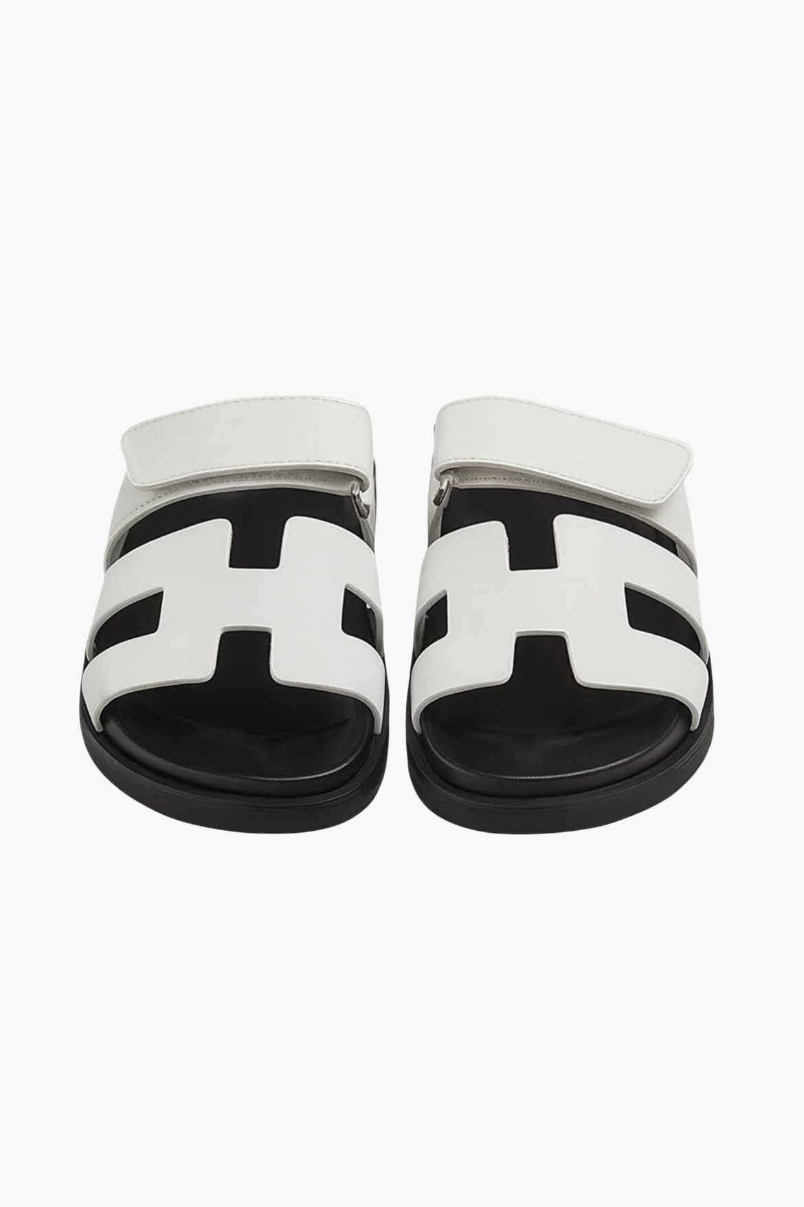 White H-Cut Sandals by Carl
