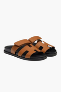 Brown H-Cut Leather Sandals