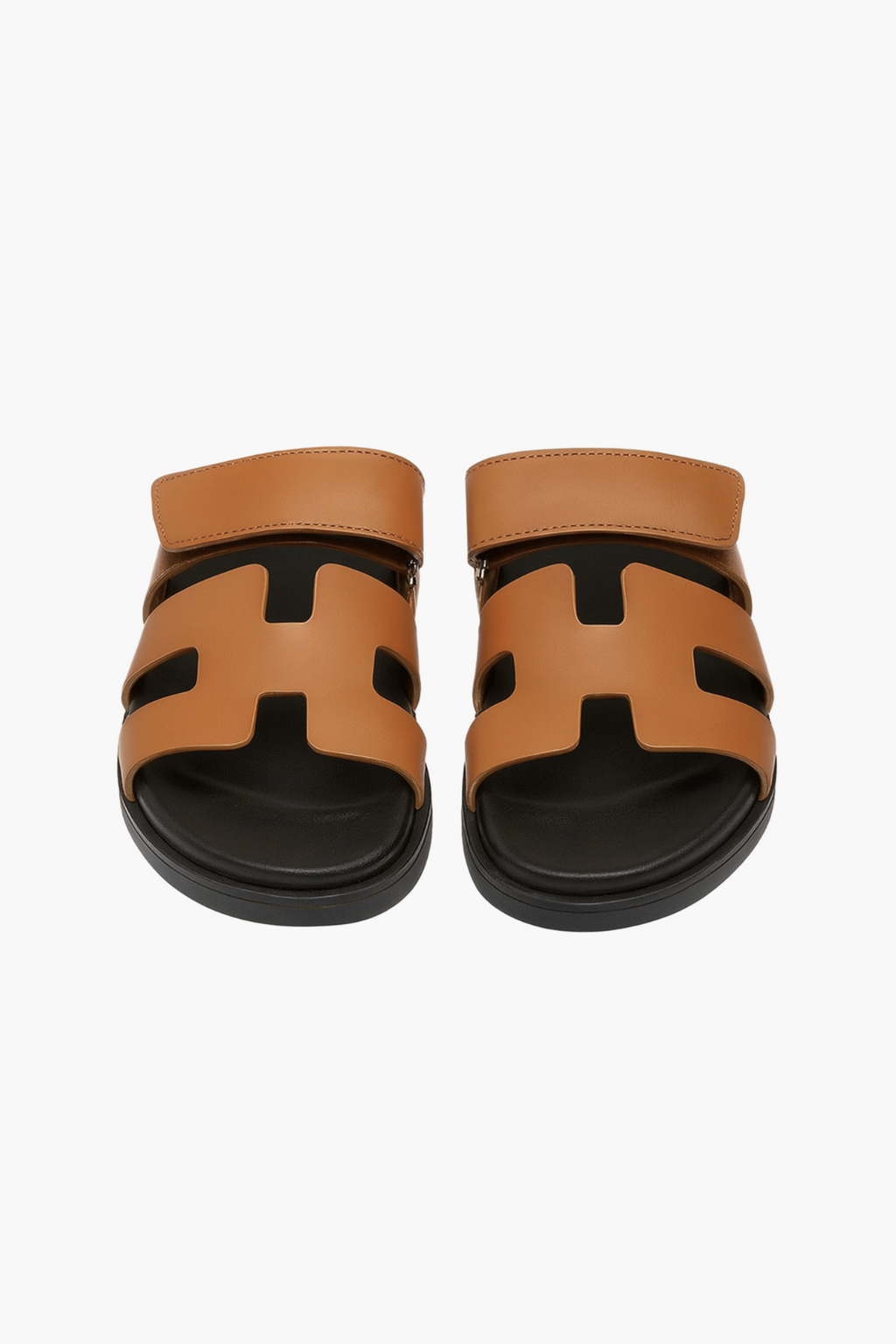 Brown H-Cut Leather Sandals