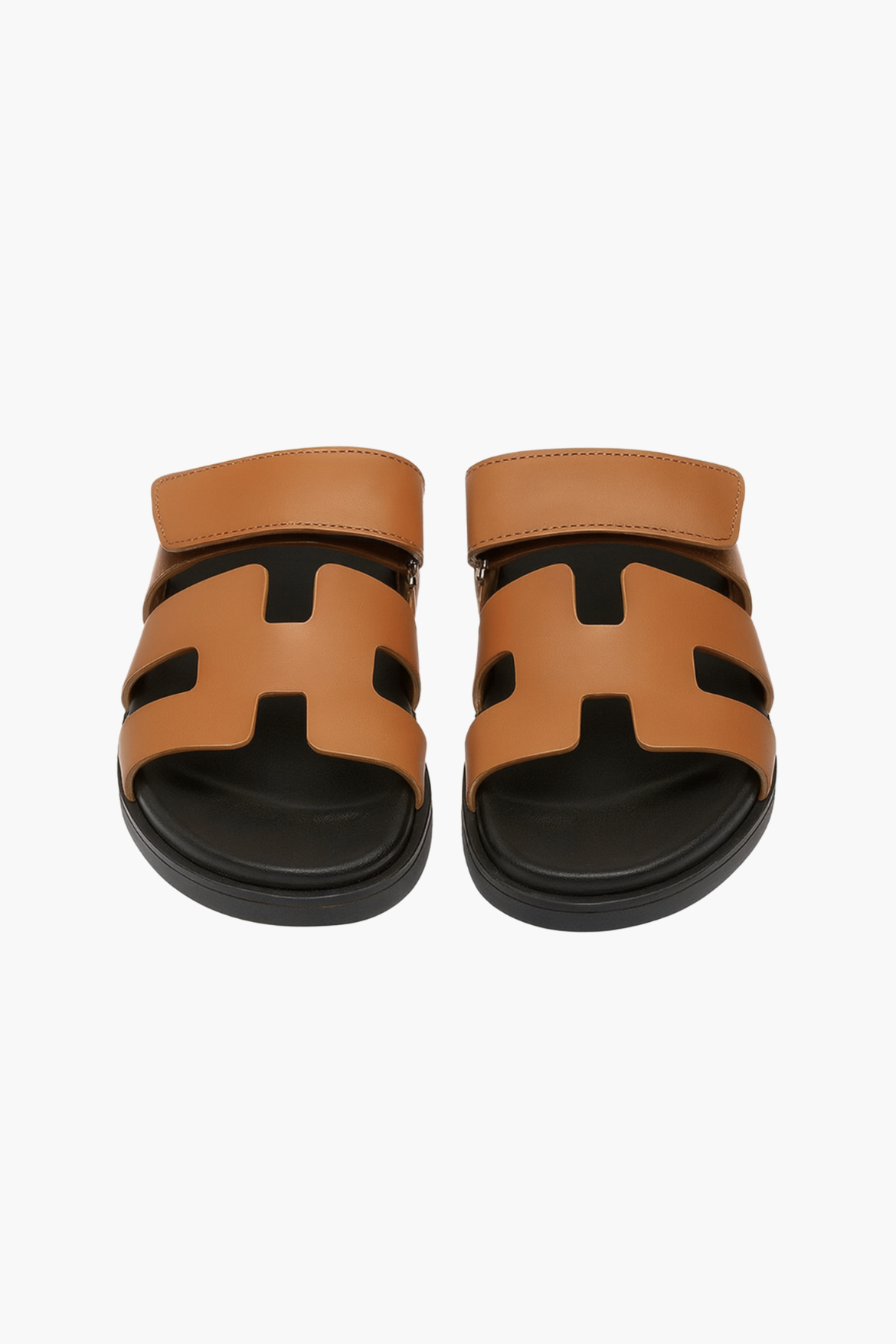 Brown H-Cut Leather Sandals