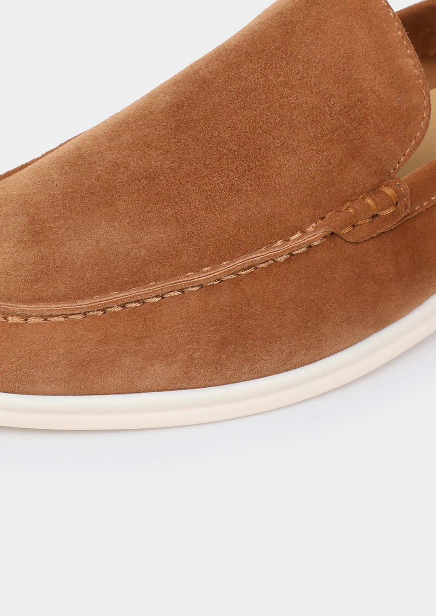 Caramel Marina Loafers in Suede