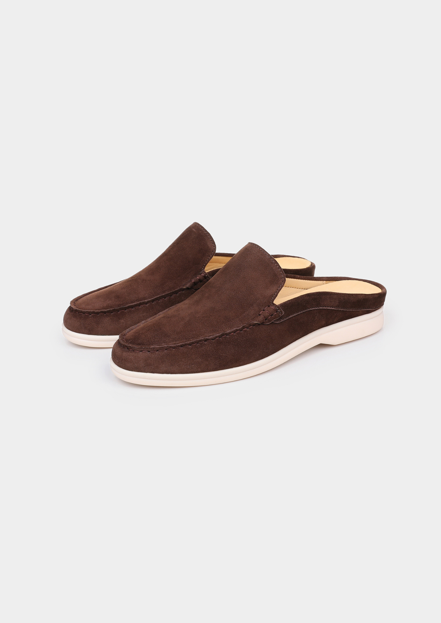 Marina Suede Slipper in Coffee