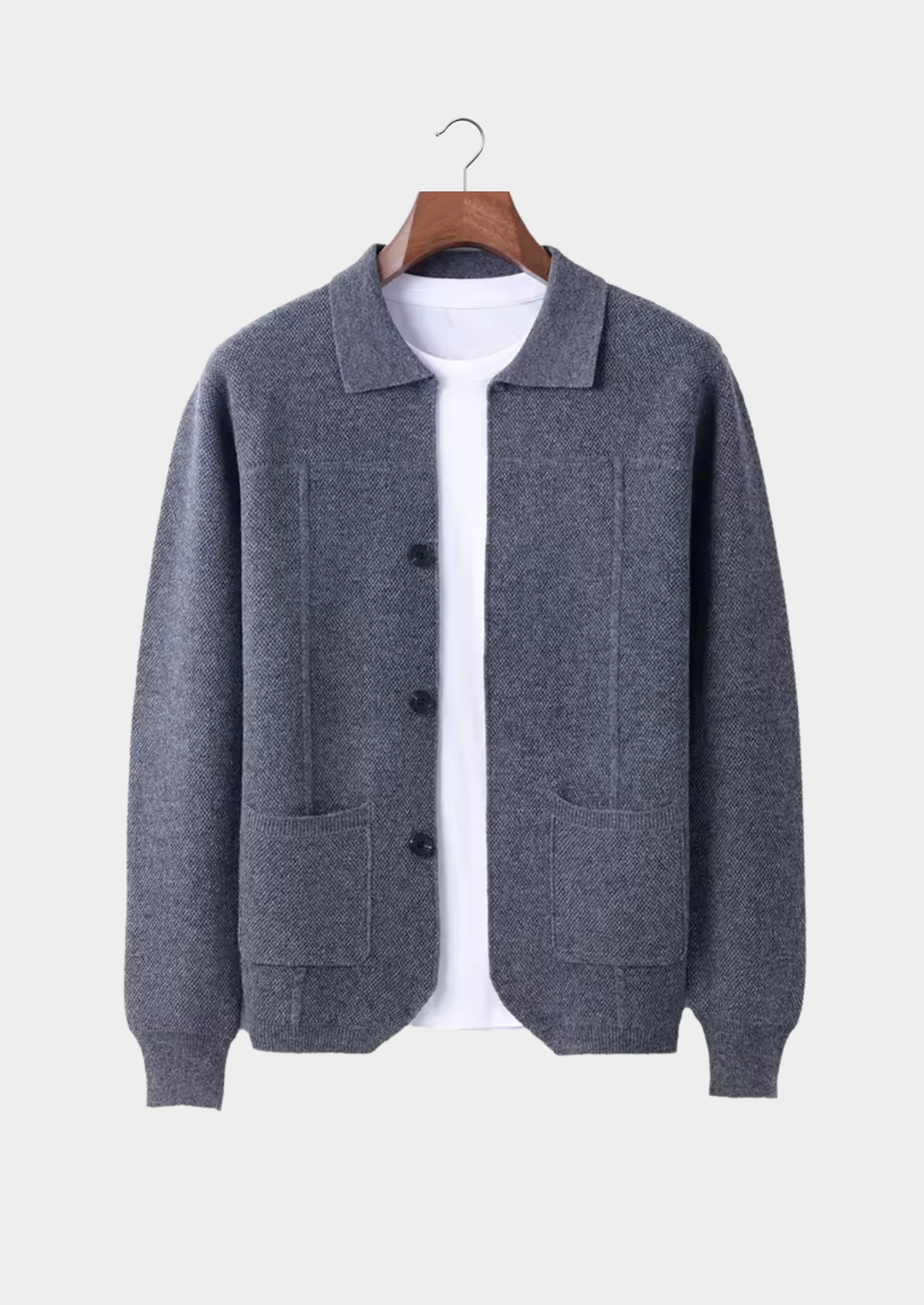 Extra-Fine Merino Wool Buttoned Overshirt