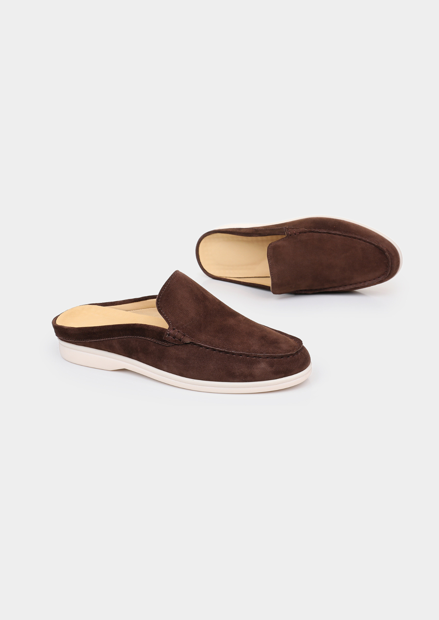 Marina Suede Slipper in Coffee