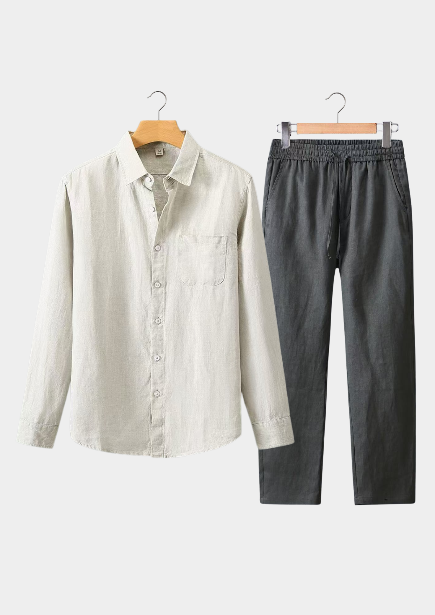 Beige and Gray Dolce Vita Long Sleeve Ensemble
