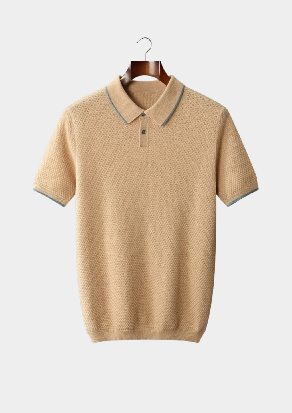 Mustard Two-Tone Cashmere Polo