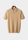 Mustard Two-Tone Cashmere Polo