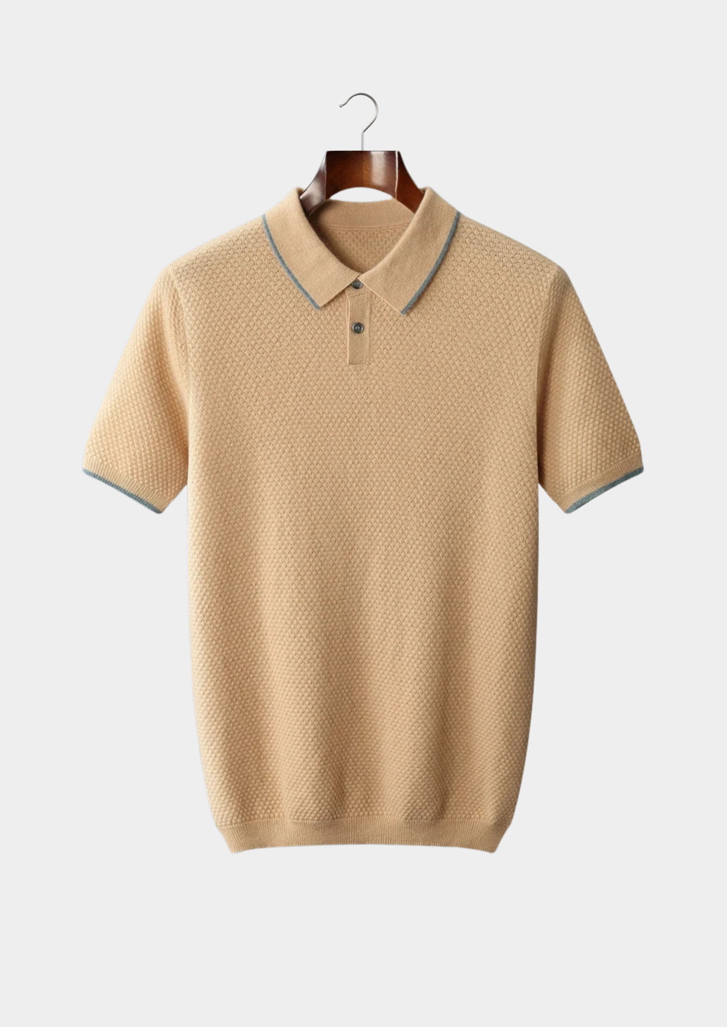 Mustard Two-Tone Cashmere Polo