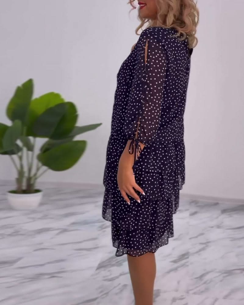 Lunessa Polka Dot Tiered Dress