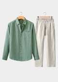 Dulcet Longsleeve Summer Ensemble - Sage & Sand