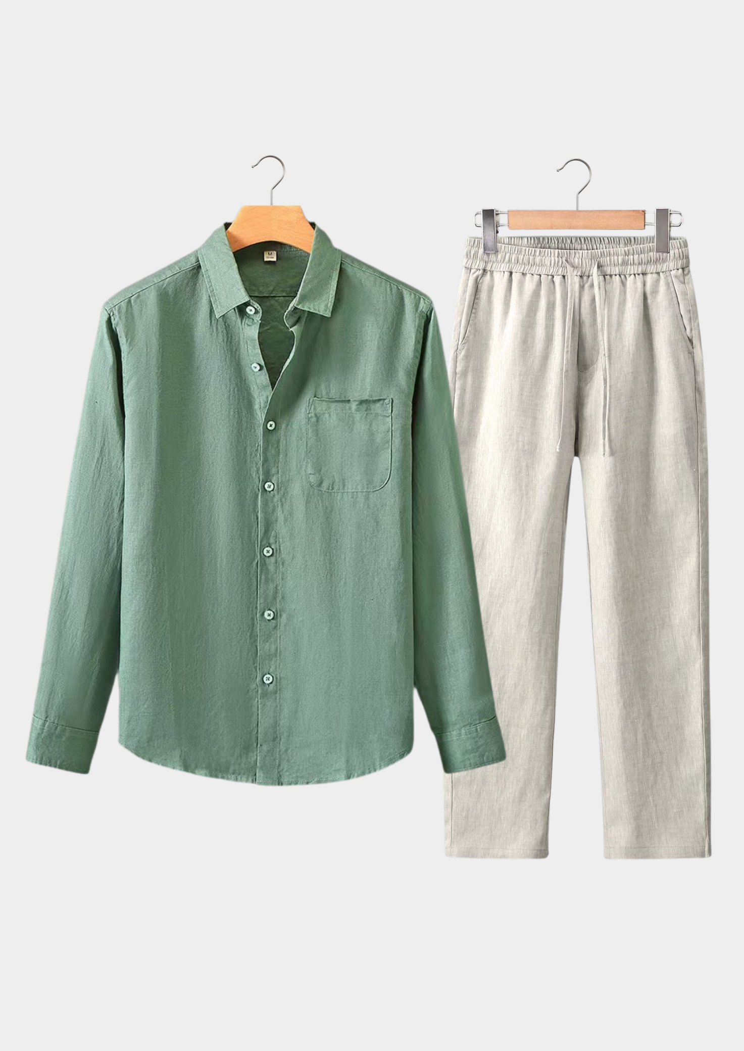 Dulcet Longsleeve Summer Ensemble - Sage & Sand