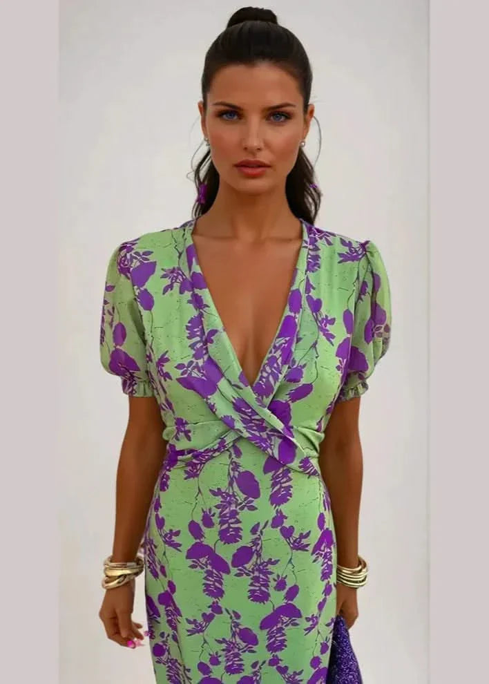 Mara Elegant Silk Maxi Dress