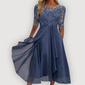 Elara Chiffon Dress in Soft Flow