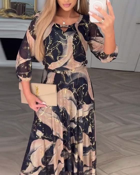 Capri Silk Drape Dress in Soft Beige