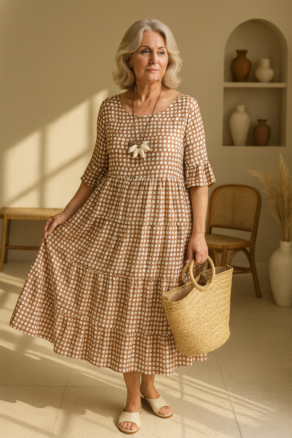 Livia Timeless Silk Midi Dress