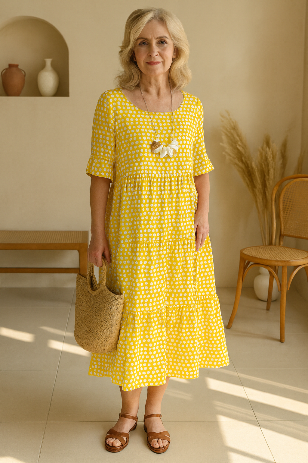 Livia Timeless Silk Midi Dress