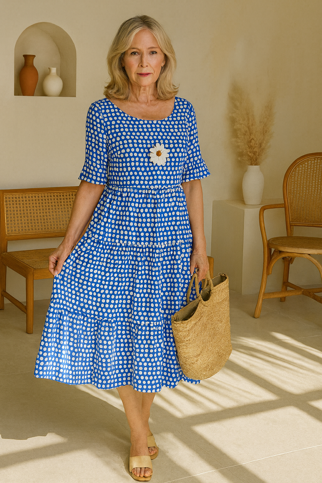 Livia Timeless Silk Midi Dress