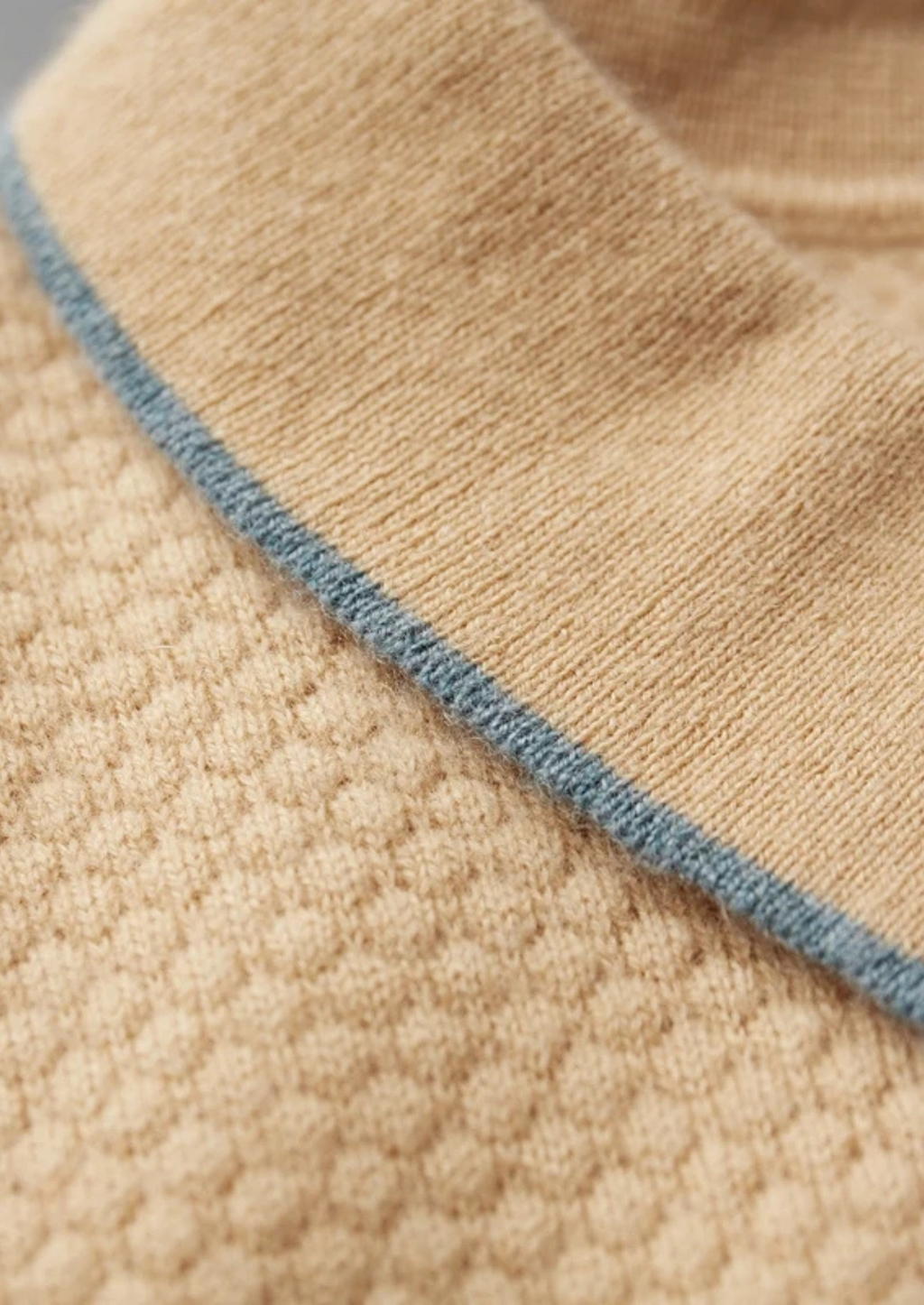 Mustard Two-Tone Cashmere Polo