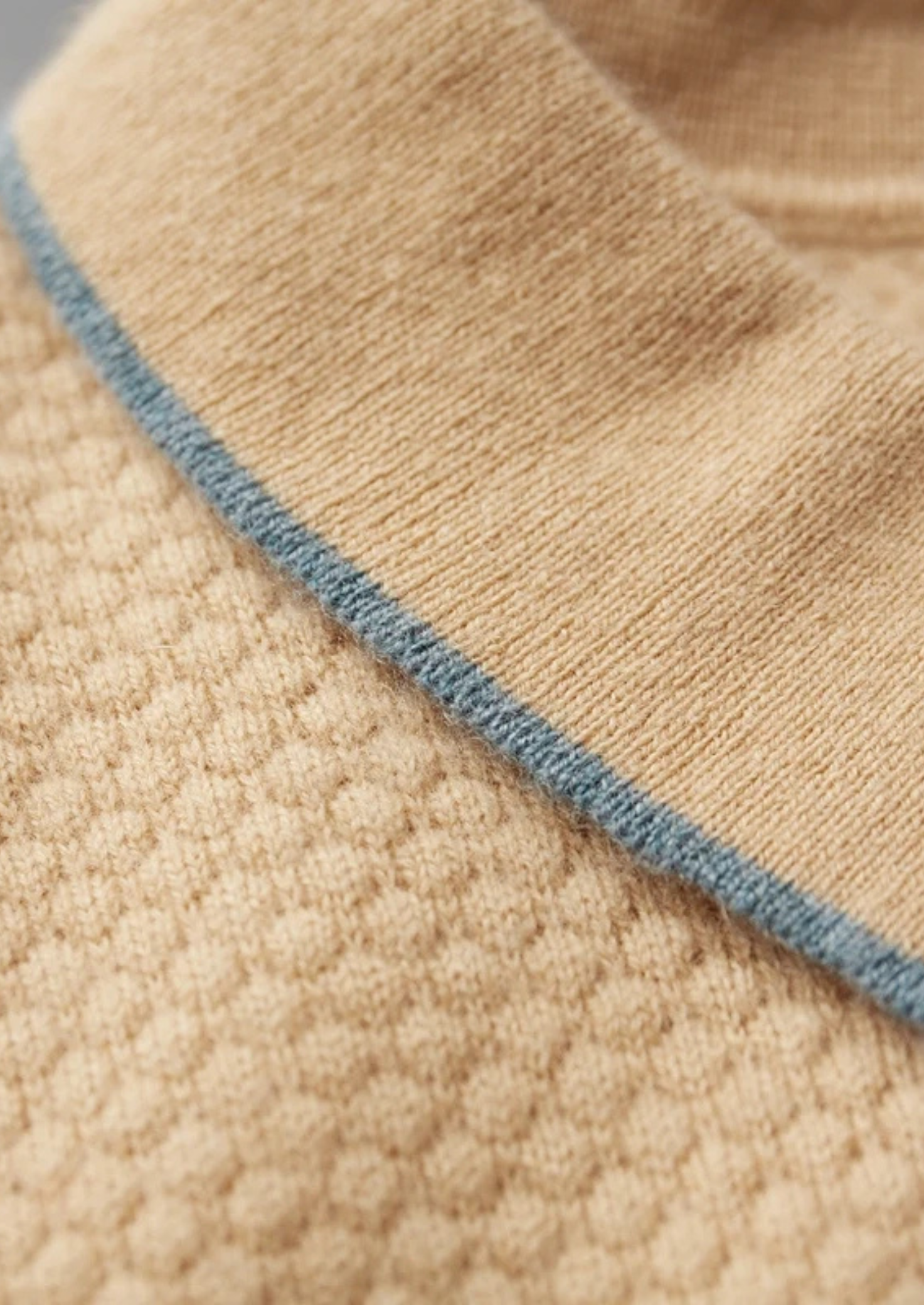 Mustard Two-Tone Cashmere Polo
