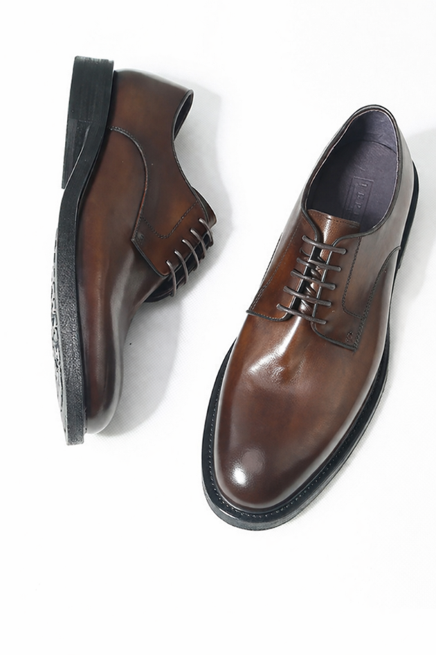 Lawrence Brown Leather Derby Shoes