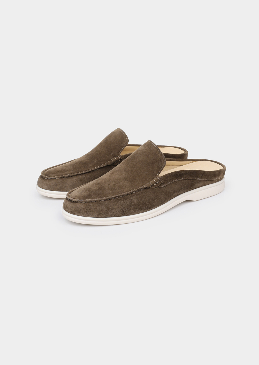Olive Suede Marina Slippers