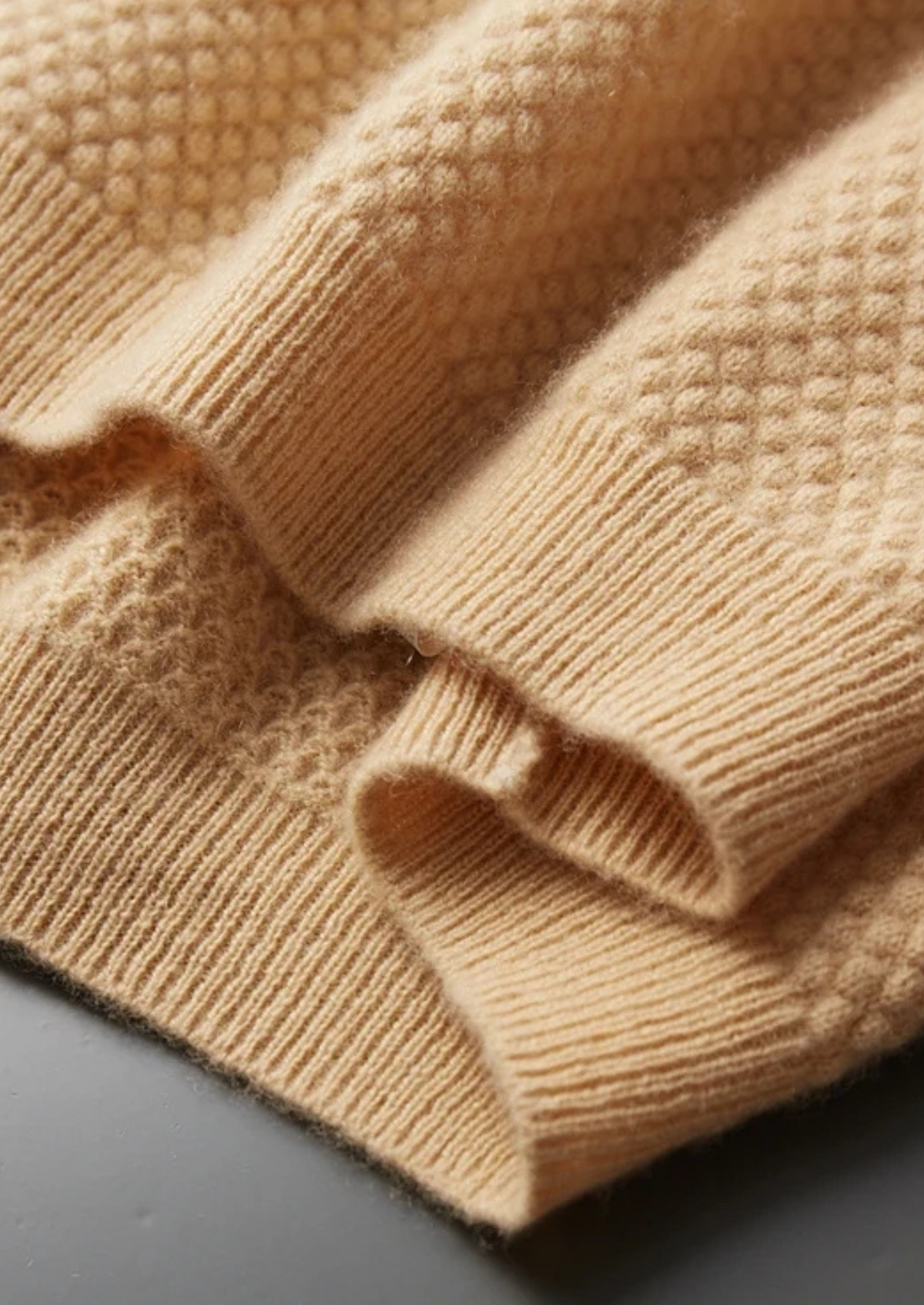 Mustard Two-Tone Cashmere Polo