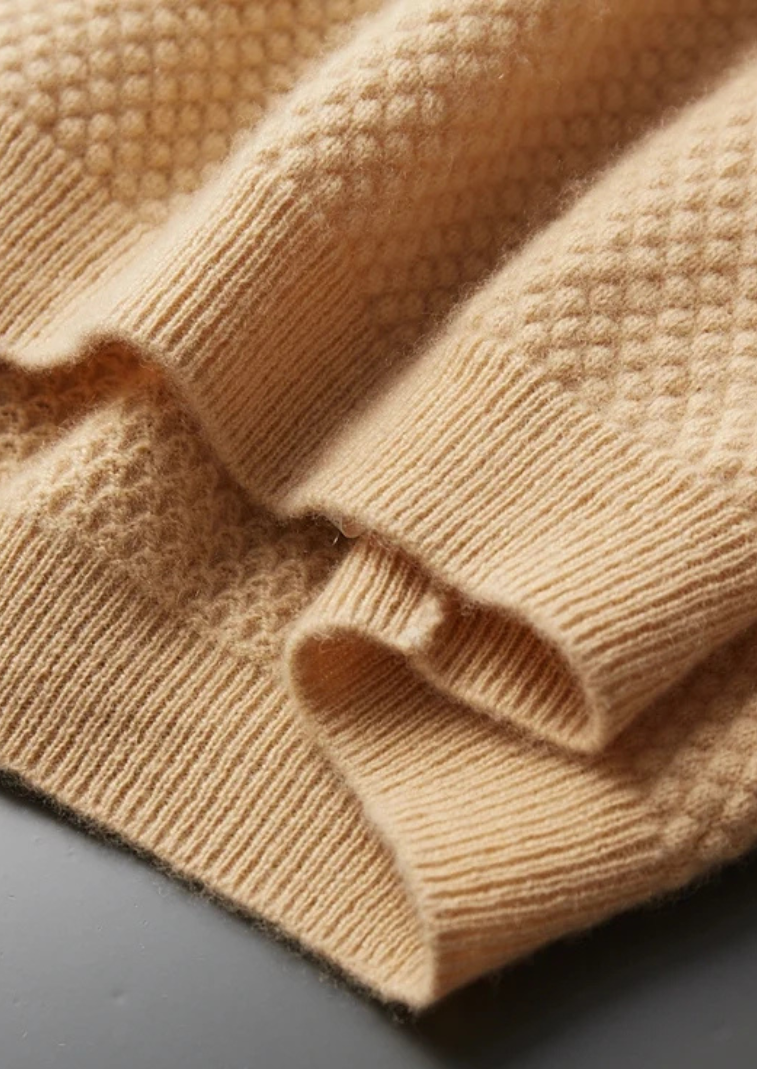 Mustard Two-Tone Cashmere Polo