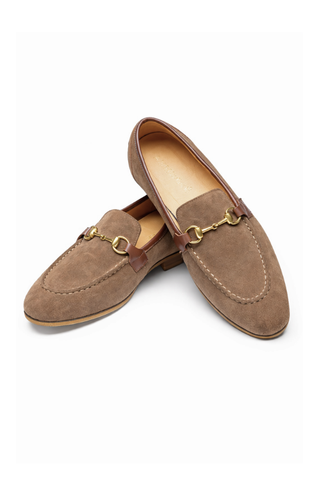 Espresso Suede Horsebit Loafers