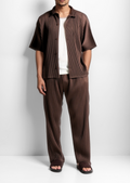 Coffee Pleated Summer Ensemble