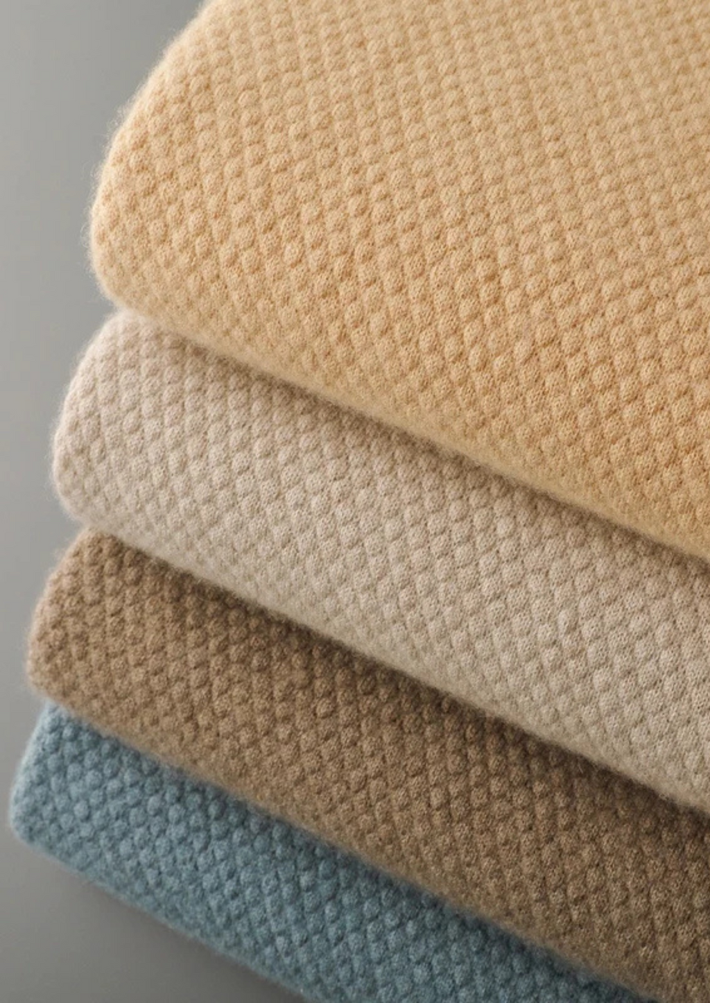 Mustard Two-Tone Cashmere Polo