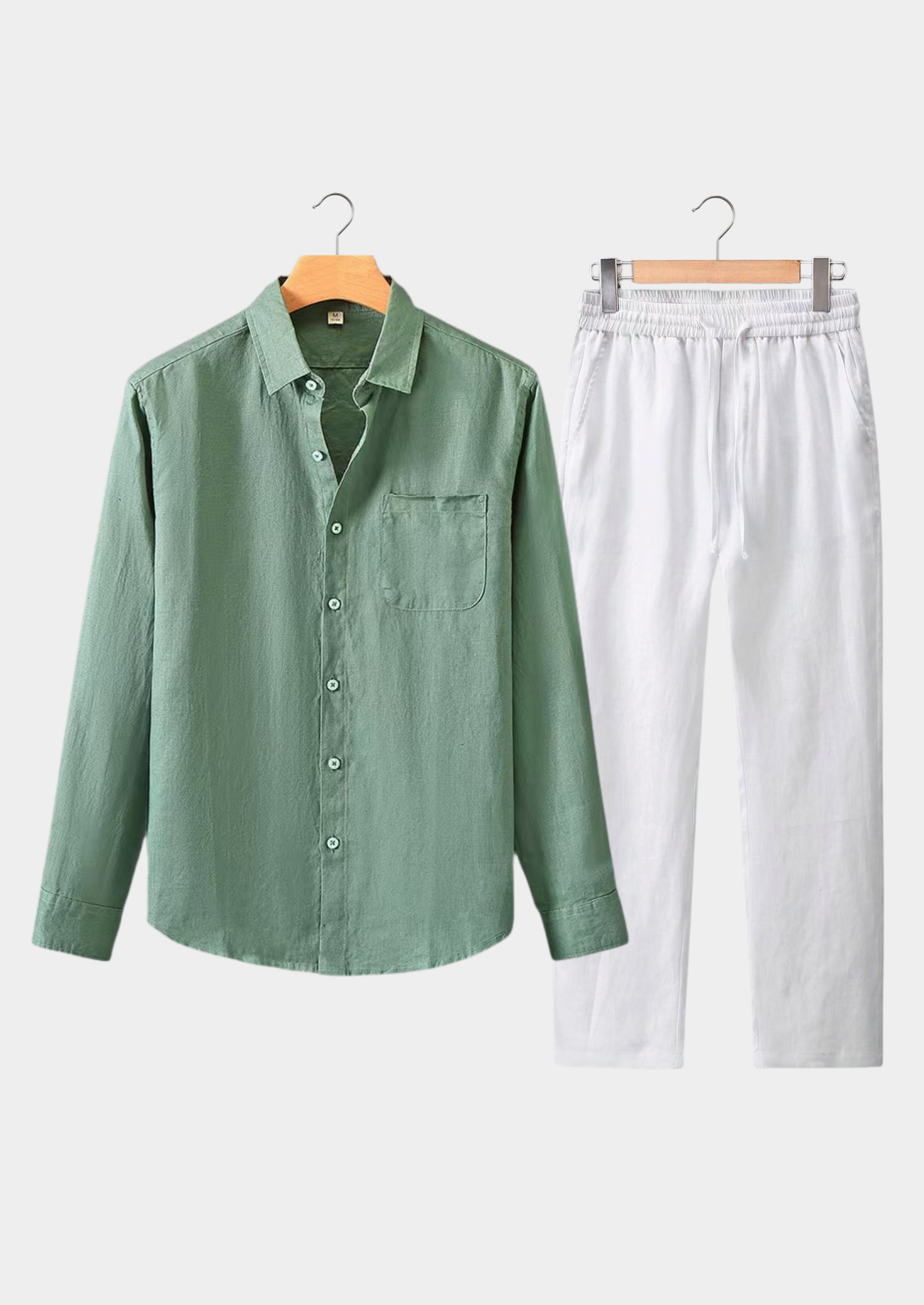 DOLCEVITA Long Sleeve Summer Ensemble - Sage & Ivory