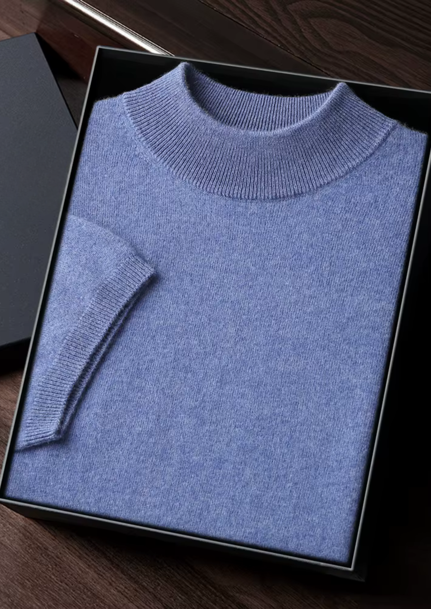 Cashmere Mock Neck T-Shirt in Classic Ivory