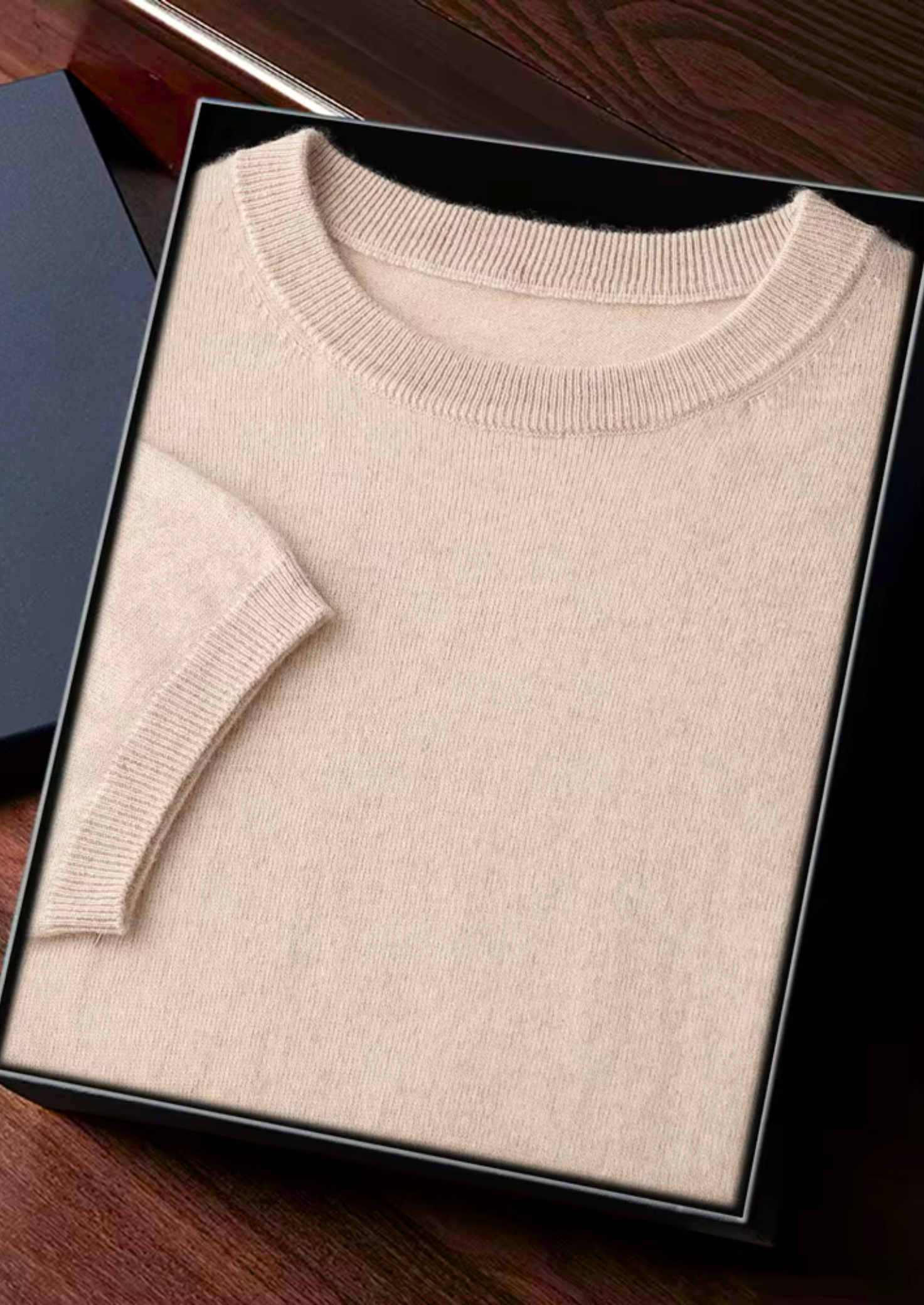 Cashmere Classic Crewneck T-Shirt in Ivory