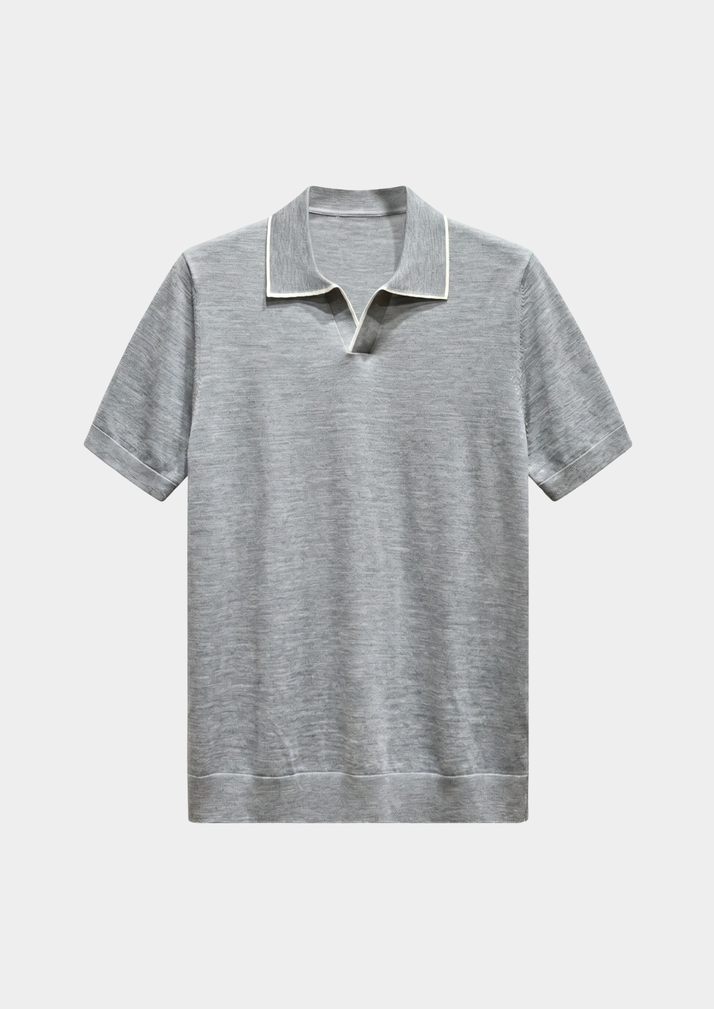 Ellis Lightweight Polo in Light Gray